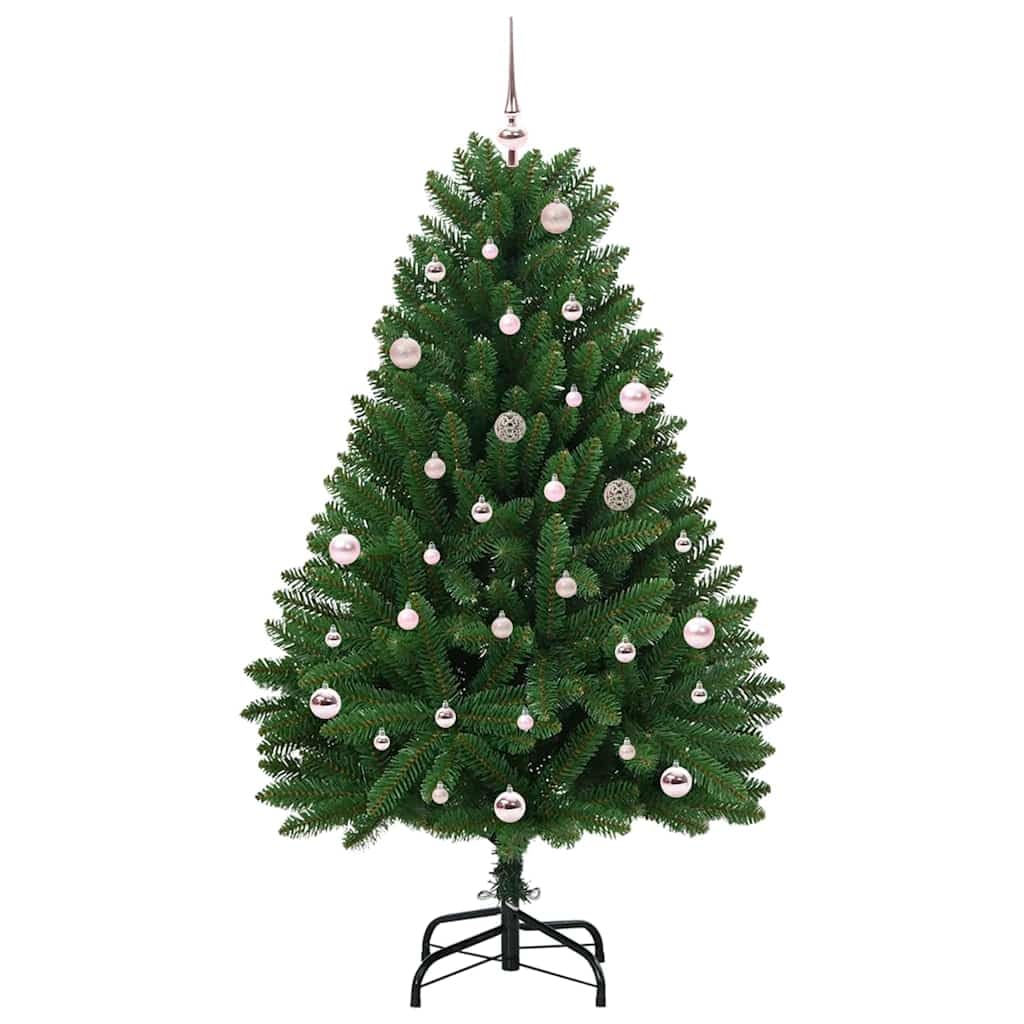 Sztuczna choinka zielona, 150 cm, PCW i metal, z 150 diodami LED, zasilana przez USB, w zestawie świąteczna ozdoba choinkowa, wszechstronna dekoracja, do użytku wewnątrz i na zewnątrz