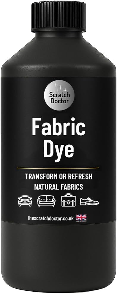 Black Fabric Dye | Permanent Fabric Paint for Upholstery, Furniture, Sofas, Clothes, Canvas