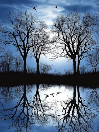 Broderie Diamant Kit Complet 70x95cm Arbre Cadeau Idéal pour Adulte Créatif