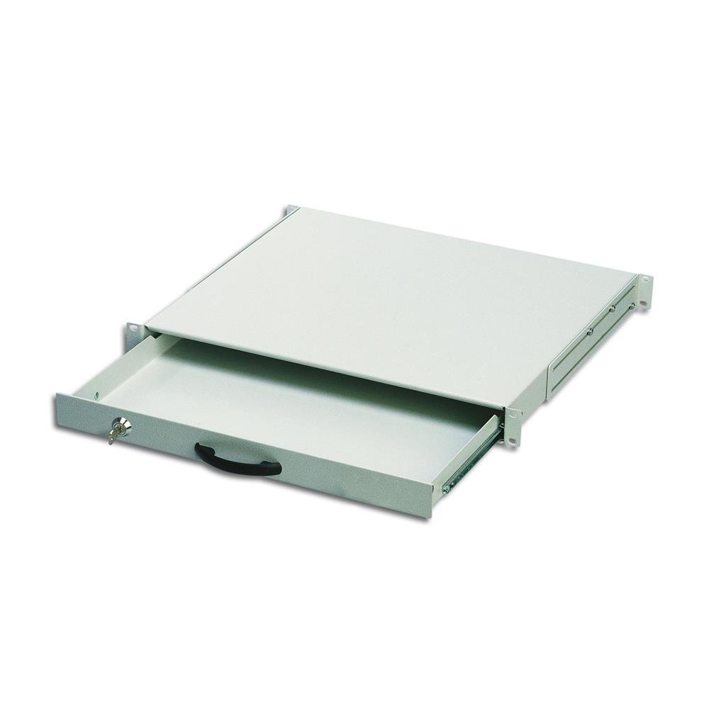 Bandeja para documentos bloqueable de 25 kg de carga y profundidad variable 19" DIGITUS 3