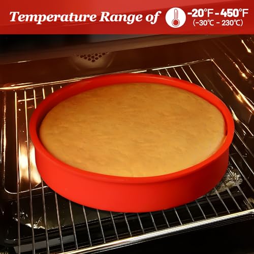 Fimary FIMARY-3237 Set Of 2 Silicone Cake Pan - Nonstick 8 Inch Round Cake Pan thumb #2