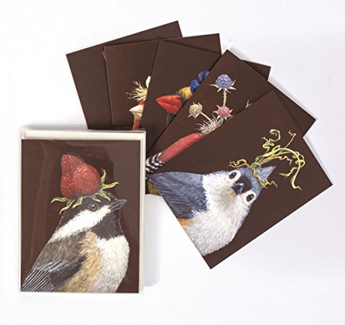 Vicki Sawyer Boxed Cards with Chocolate Backgrounds Set of 6 American Made