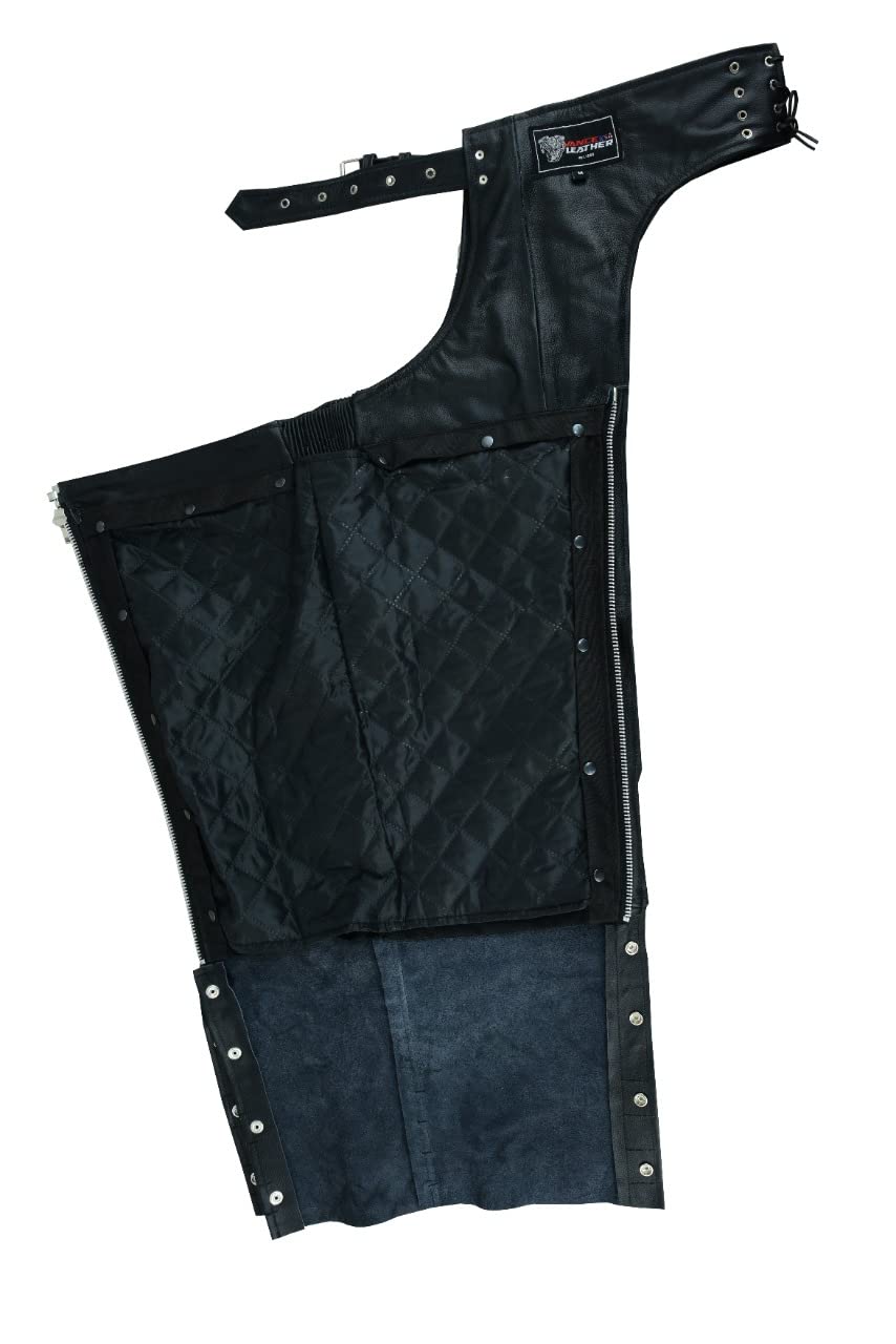 Amazon | Vanceレザー4つポケットTop Grain Leatherチャップスwith