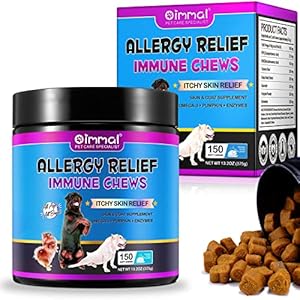 Immunothérapie Anti – Démangeaisons Pour Chiens Anti – Allergie Chien Anti – Allergie Comprimés À Croquer (150 Comprimés) Avec Oméga 3 Anti – Démangeaisons Et Points Chauds Anti – Démangeaisons Lécher