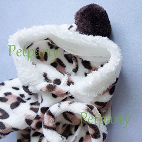 Petparty® Casual Soft Dog Jumpsuit For Dog Coat Dog Hoodie Cozy Fashion Pet Coat Dog Clothes (Leopard, Xs) #TOP3
