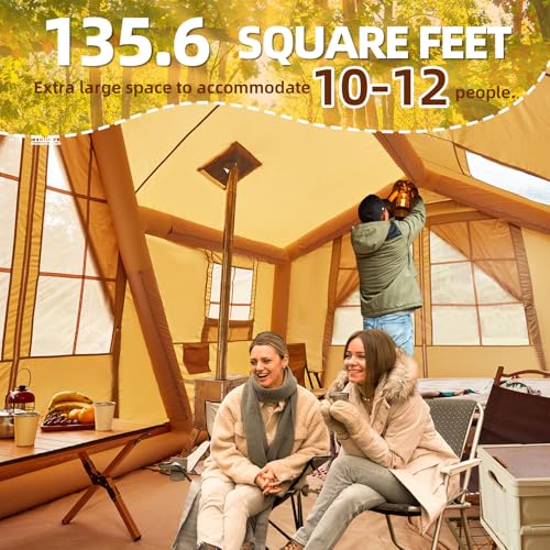Carpa inflable extra grande para camping 8-10 personas miniatura 2