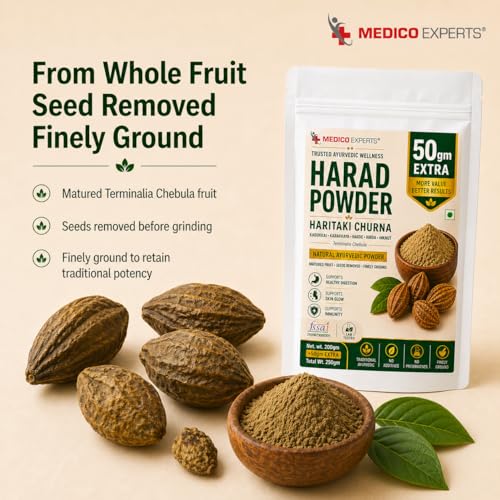 Image of Harad Powder - 200gm + 50gm Free | Harad Churna | Kadukkai, Karakkaya, Harde, Hirda, Inknut | Terminalia Chebula | FSSAI Certified, Lab Tested, No Additives