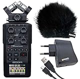 [page_title]-Zoom H6 Black Handy Recorder + keepdrum Windschutz WSBK + Netzteil BS510 + 1,5m Mini-USB/USB Kabel USB03