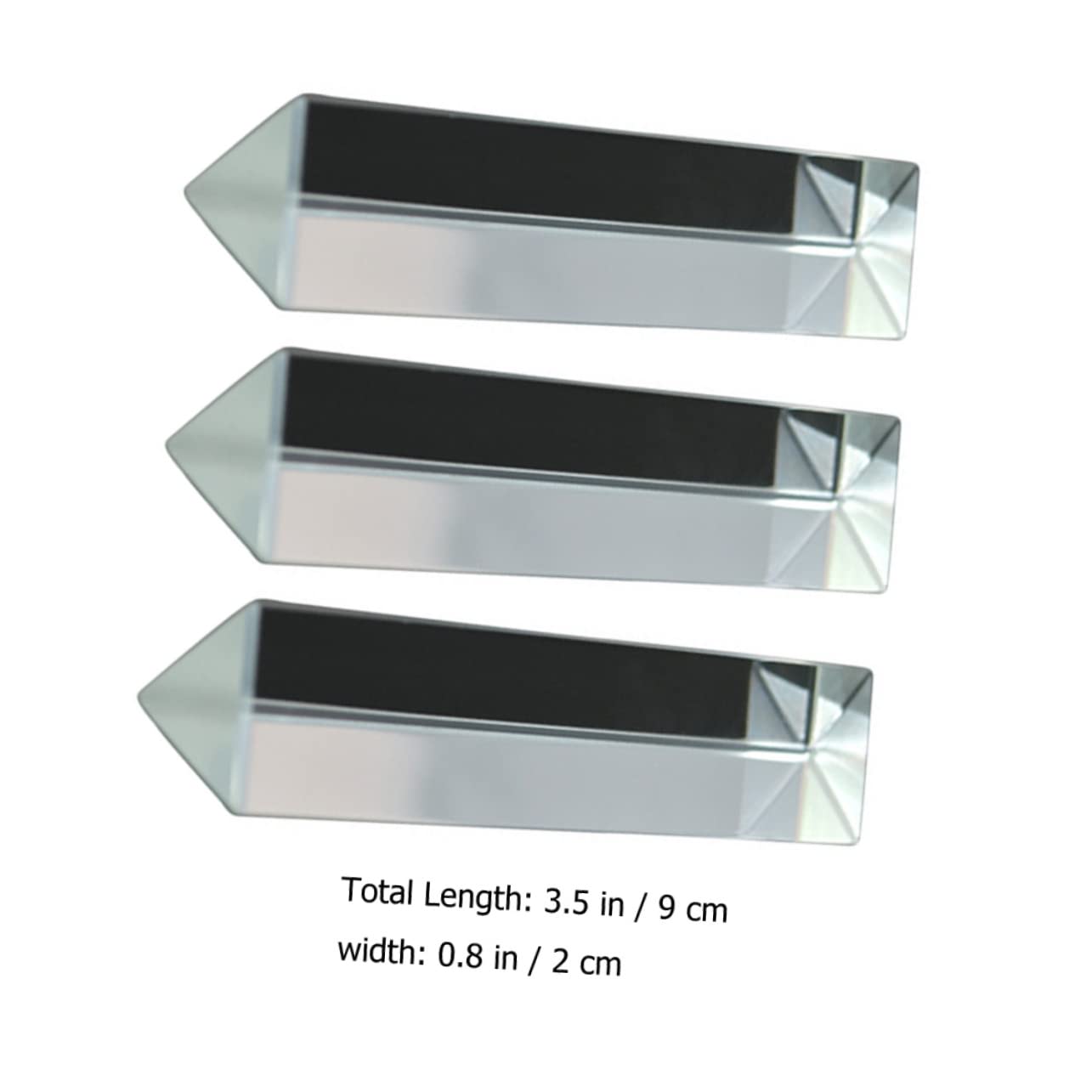 Mobestech Rainbow Prisms for Photography Physics 3pcs Equilateral Glass Triangle Prisms Optics