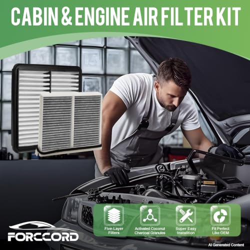Image of Cabin & Engine Air Filter Combo for Mazda CX-3 2016-2022 2.0L | Replace#D09W-61-J6X,PEHH-13-3A0,Air Filter Kit Replacement Car Accessories