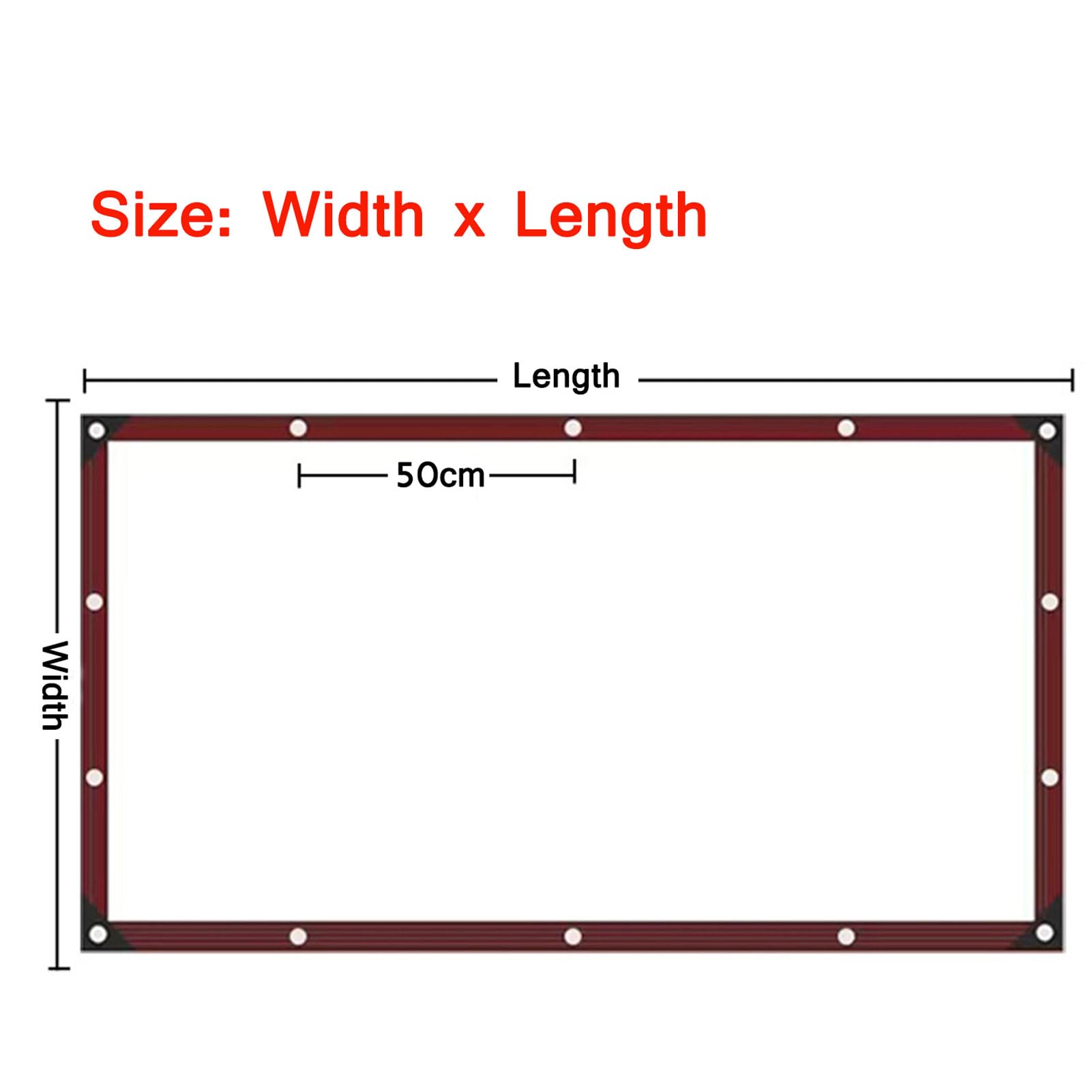 Lona Transparente Exterior 7x7m, Lona Impermeable Transparente con Ojales, Lona Plastico Transparente Impermeable Exterior, para Cubrir el Sol, la Lluvia, Invernadero de Plantas