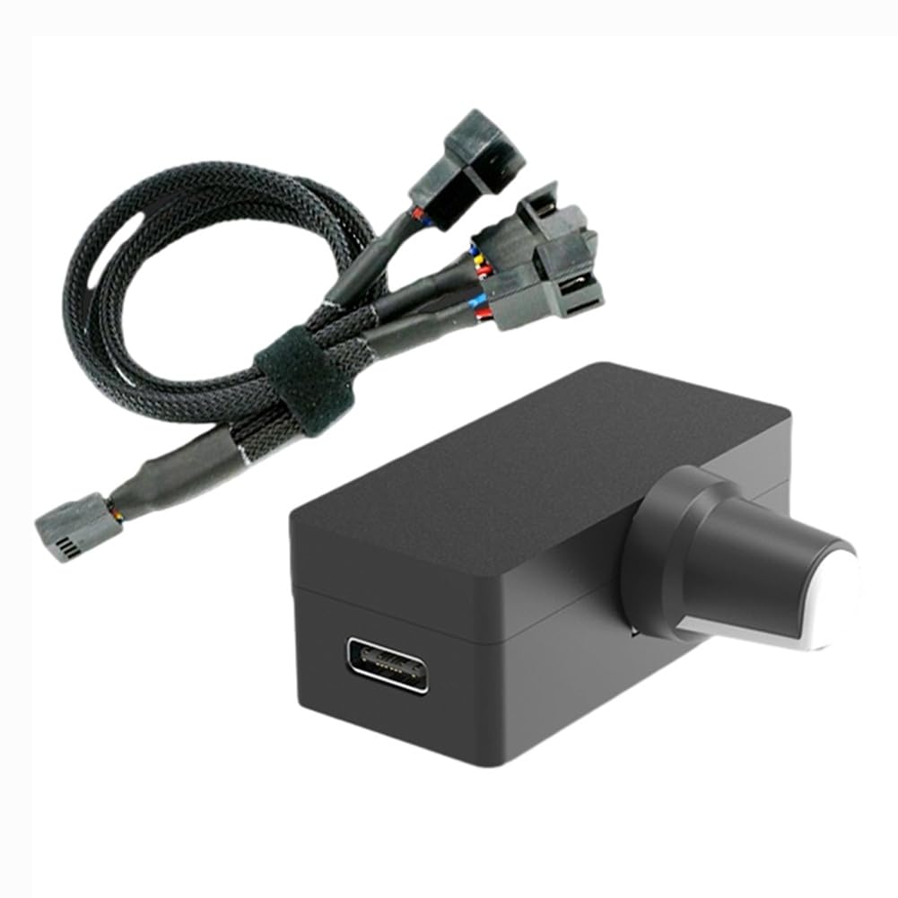 XIAOJUN Regolatore di velocità PWM A 4 Pin, Regolatore PWM per Ventola PWM, Alimentatore USB Type-C per Fai-da-Te, Opzione di Raffreddamento Ad Acqua, Lavorazione di Alta qualità.