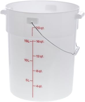 Cambro PWB22 Round Storage Container - Pail with Bail 22 Quart