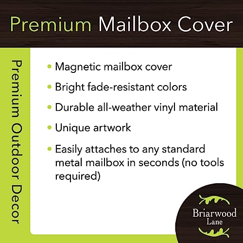 Image of Briarwood Lane Mailbox Cover - Standard Size - Black and White Monogram E Mailbox Cover