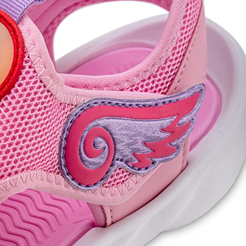 Closed Toe Cute Sandal For Girls In Pretty Colors; Breathable Mesh Upper, Easy And Durable Hook & Loop Strap, Thick And Comfortable Non-Slip Sole; Girls Sandals For Pool, Beach, Bikes, School, Play #TOP4