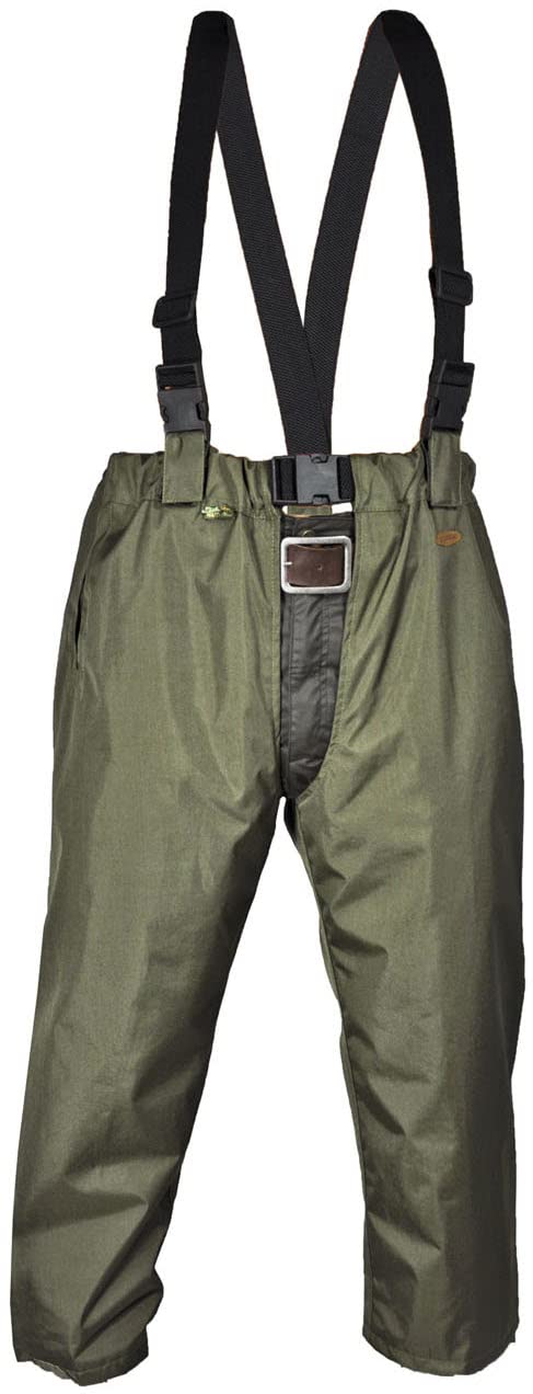 Hubertus Beinlinge Dornenhose Überziehhose mit Hosenträgern grün