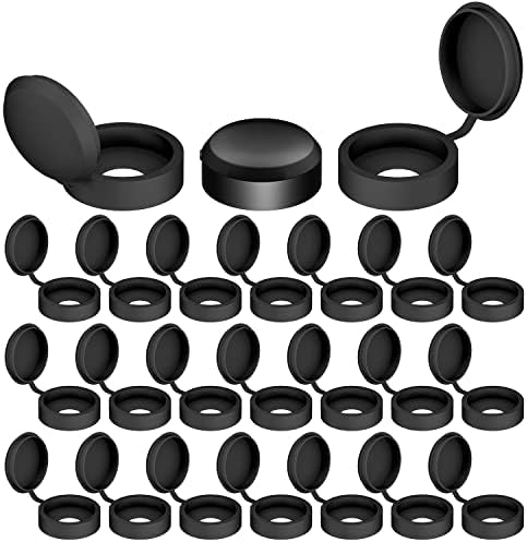 AIEX 100pcs Plastic Hinged Screw Cover Caps (S)