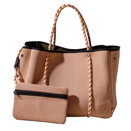 POPUPS Tote Bag, Everyday Neoprene Bags for Women with Zipper Pouch