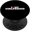 I Love My Girlfriend GF - Red Heart PopSockets PopGrip: Swappable Grip for Phones & Tablets