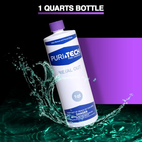 Puri Tech Chemicals Metal Out 1QT Pool Spa Metal Stain Preventer