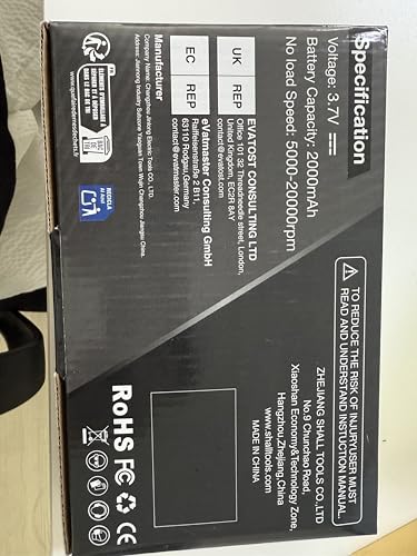 SHALL Cordless Rotary Tool 3.7V, 20000RPM 5 Speeds USB Rechargeable Grinder Kit with 70 Accessories and LED Light, Multi Purpose for Sanding, Polishing, Drilling,Grinding, Engraving, Cutting, DIY - Image 9