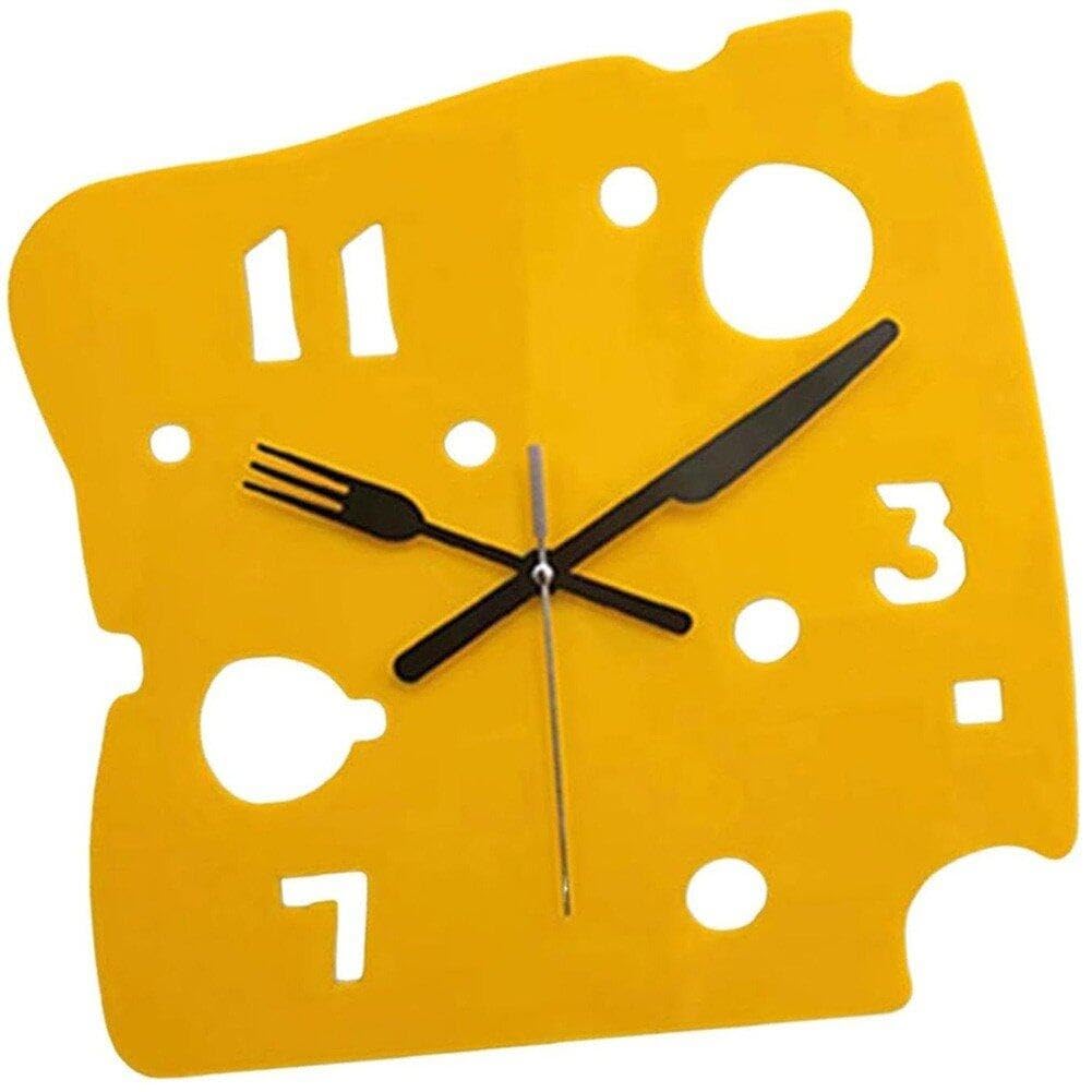 Horloge murale design fromage mignon, une idée décor originale pour la maison