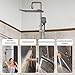 INEX EUROPA Quadratische Regendusche mit Armatur für Maximale Entspannung - Handbrause, konzentriertem Strahl und Wannenarmatur, modernes Edelstahl-Design - 10 Jahre Garantie