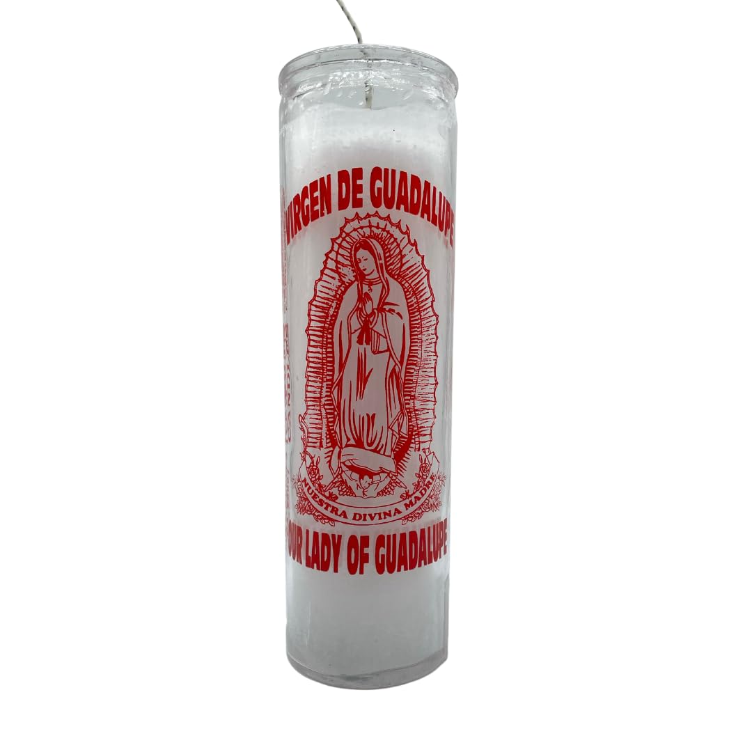 Generic Virgin De Guadalupe White 7 Day Ritual Glass Candle