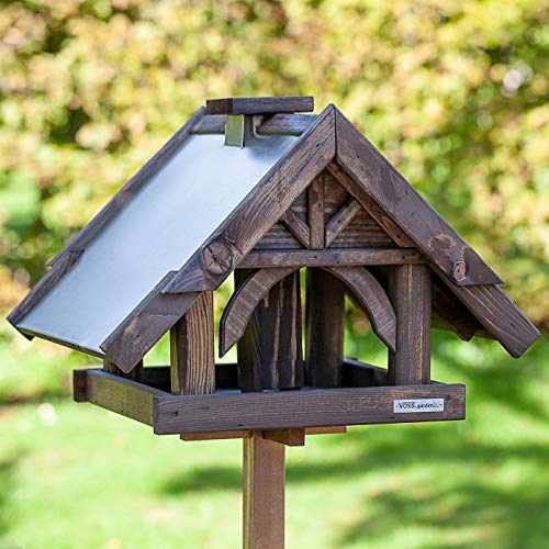 VOSS.garden Sibo Wooden Bird Table | Bird Feeder | Birdhouse | Feeding Station