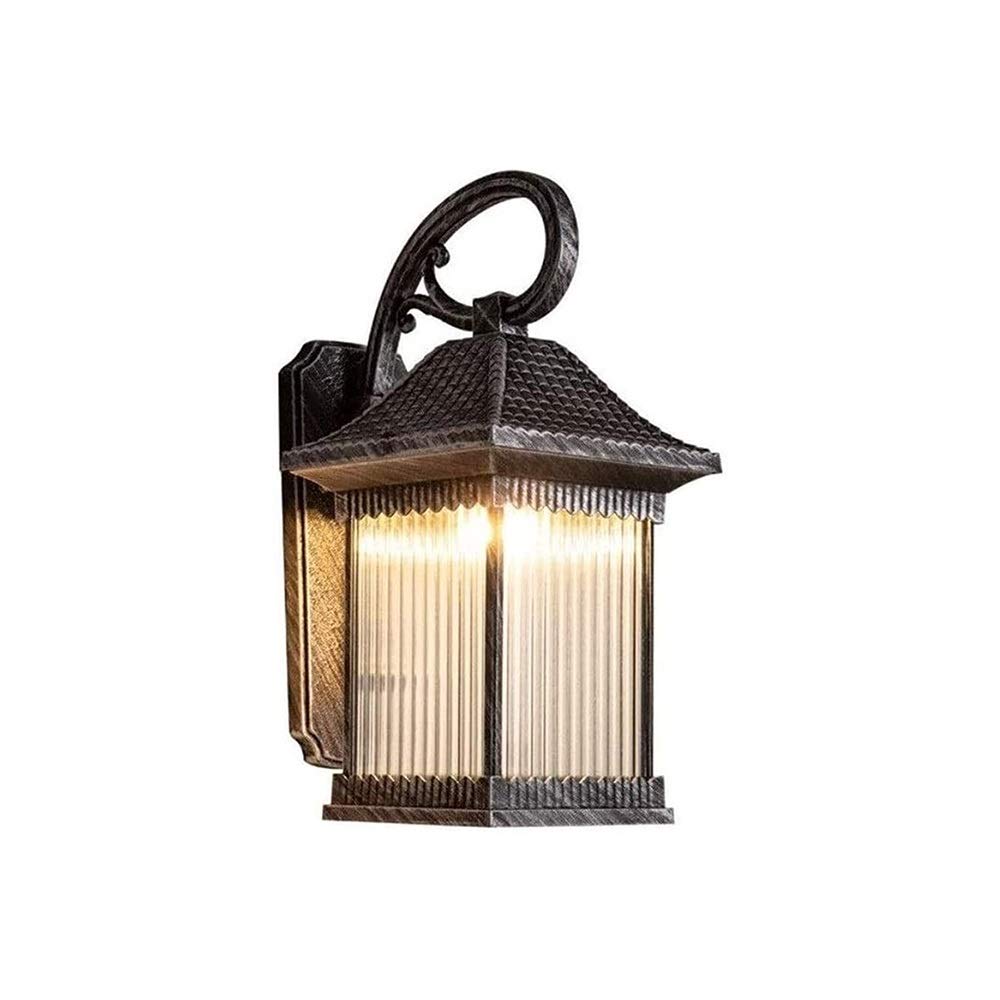Lanterne carrée aluminium E27 étanche pour éclairage mural extérieur