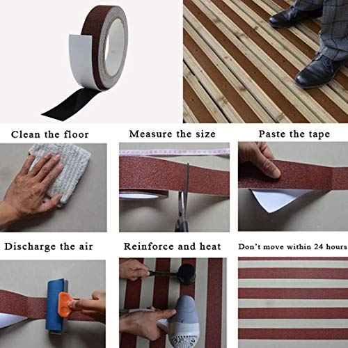 Lifekrafts Anti Skid Tape For Stairs Good Grip, Friction Anti Slip Tape for Slippery floors, Staircase, Ramps, Indoor, Outdoor (10 M x 50 MM, Brown)