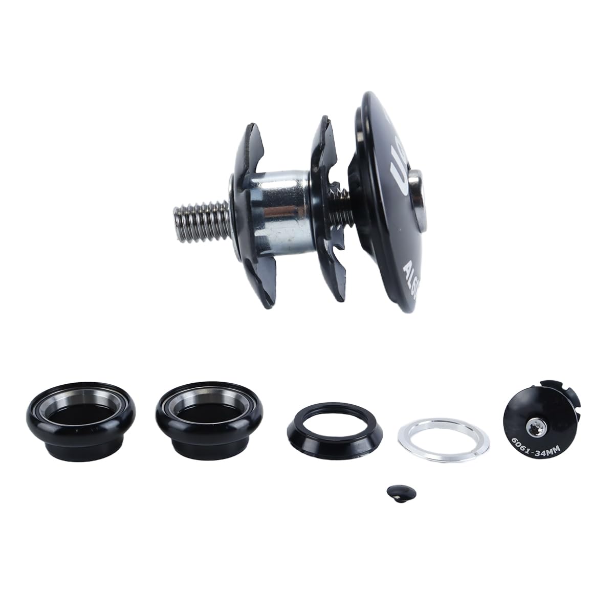 Durlo Aluminum Bicycle Headset with Fully Sealed Bearings, Compatible with 34mm Head Tubes for Mountain Bike/Road Bike (54x47x34mm)