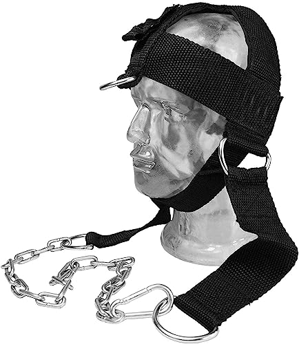𝗣𝗥𝗢 𝗖𝗛𝗢𝗜𝗖𝗘 Neck Harness Head Belt Universal Fit Traps Strengthener for Wider Stronger Necks With Chain - Image 3