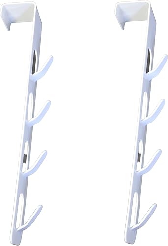 Vista 8 de Dependable Industries inc. Essentials Juego de 2 ganchos para colgar sobre la puerta para guardar el armario, sistema de almacenamiento multiusos