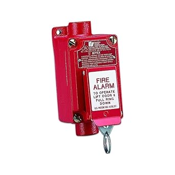 Federal Signal MPEX Explosion-Proof Fire Alarm Pull Station, 120 VAC, Red