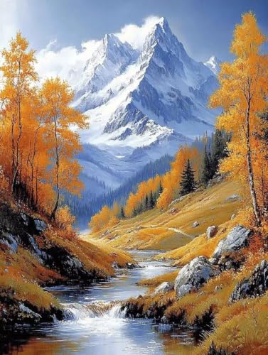 Peinture diamant paysage d'automne pour illuminer la decoration de votre maison