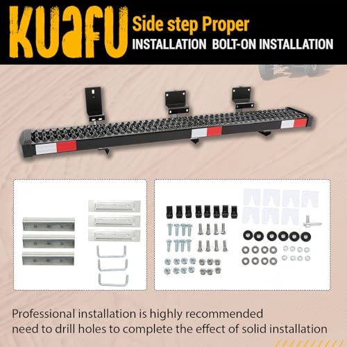 Estribo derecho KUAFU acero para Ford Transit 2015+ negro miniatura 3