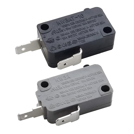 KW3A Microwave Oven Door Interlock Switch 16A 125VAC/250VAC Microwave Oven Replacement Part Door Switch（1 Normally Open+1 Normally Closed）
