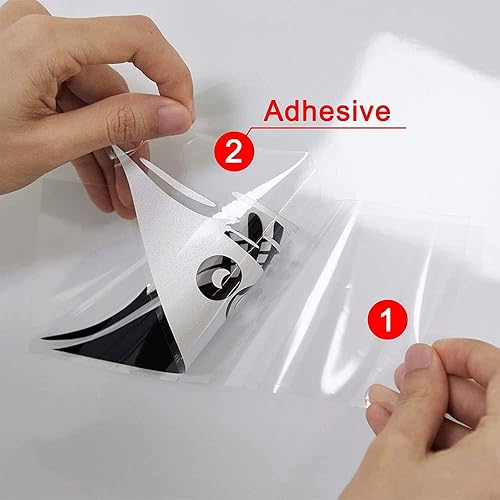 Miniatura 7 de JINYUNDUOSP 2 calcomanías de auto con ojos aterradores de monstruo que asoma, elfo que asoma, impermeable, calcomanías de coche con sonrisa e ira,