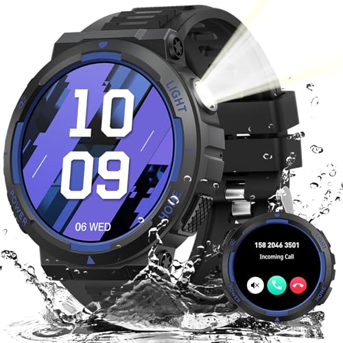 Montre intelligente militaire homme de qualité supérieure avec tracker de sport complet