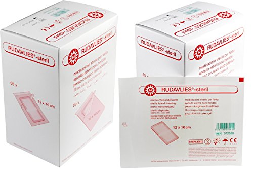 100 Stück steril Wundpflaster Rudavlies steril Pflaster versch. Größen (12 cm x 10 cm)