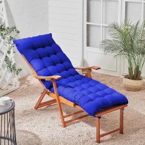 KYMMPL Coussin épais pour chaise longue de soleil, chaise à bascule avec attaches, confortable et doux - Matelas de couleur unie pour mobilier d'intérieur...