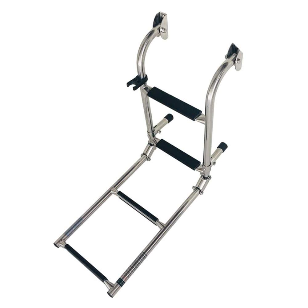 Buy Marine Boat Foldable Telescoping Ladders Stern , Stainless Steel 4