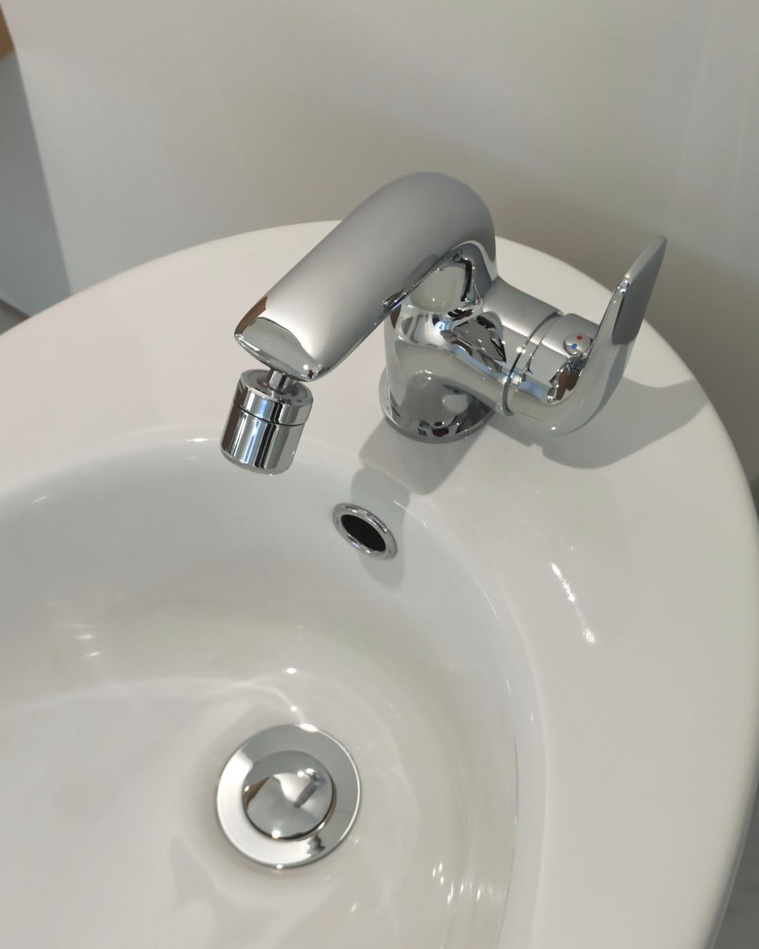 Rubinetto miscelatore bagno per bidet monocomando cromato, con leva laterale - Boleco