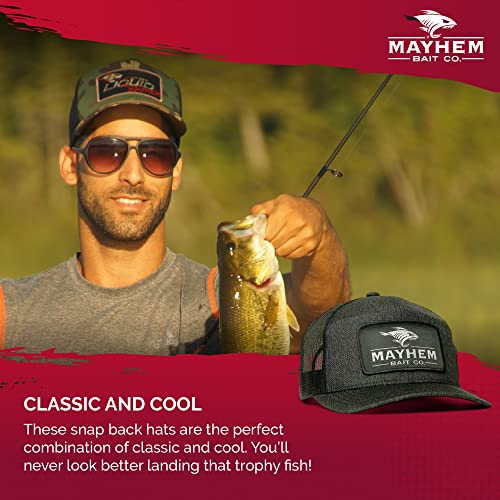 Liquid Mayhem Mayhem Bait Co Men’s Snapback Mesh-Back Hat, Fishing Apparel, Black #TOP4