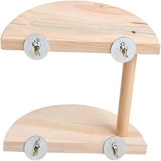 Ipetboom 2 Brinquedos De Esquilo Plataforma De Brinquedos De Madeira Para Hamster Plataforma Para Chinchila Plataformas Para Gaiolas Pequenos Produtos Para Animais De Estimação Trampolim