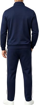 Men's 2 Piece Tracksuit Jacket Zipper Stand Collar Jogging Bottoms Running Gym Casual