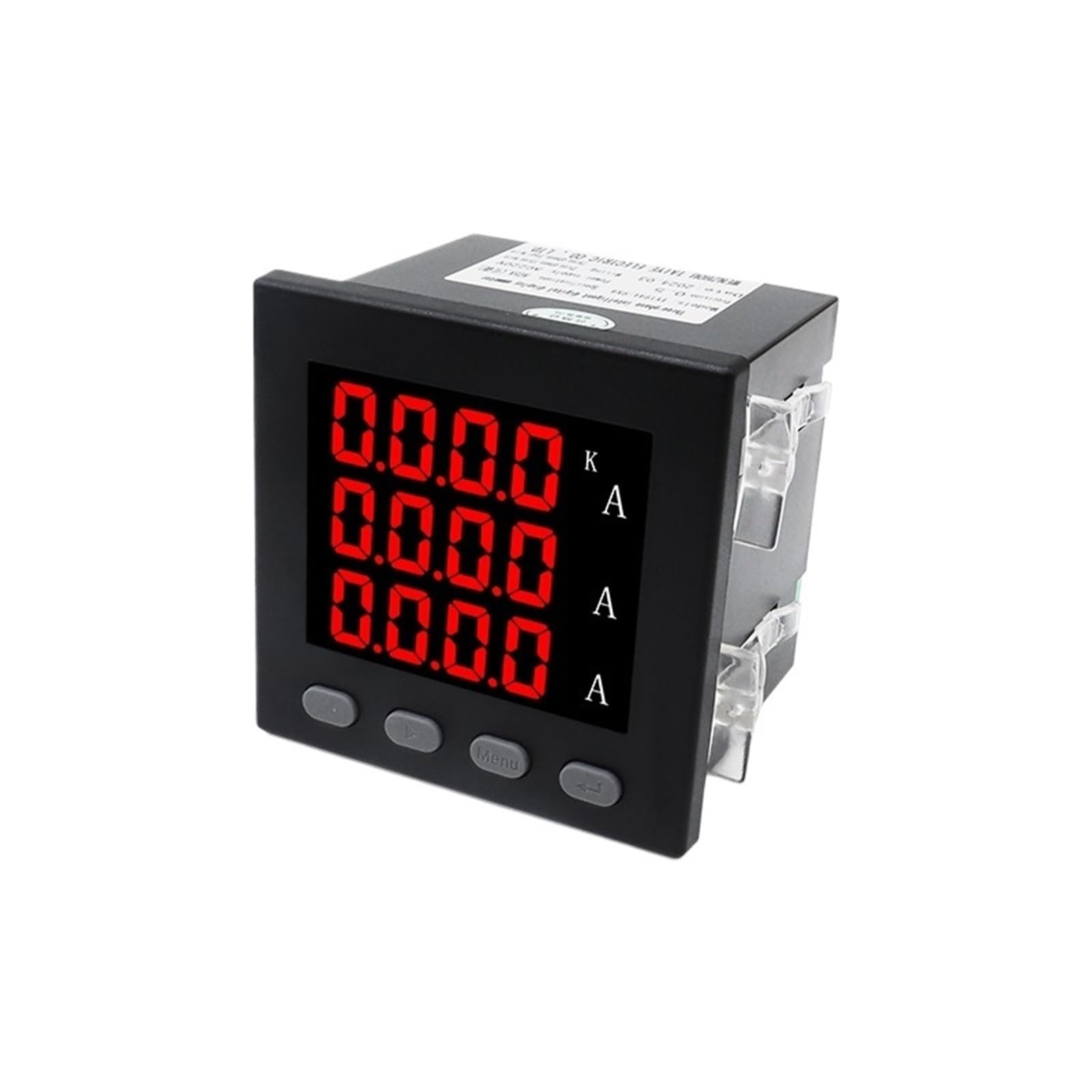 Medidor de panel digital LED de 96 x 96 mm, amperímetro trifásico con transformador de corriente, 50 A, 100 A, 150 A, 200 A, CA 220 V(Meter with 150A CT)