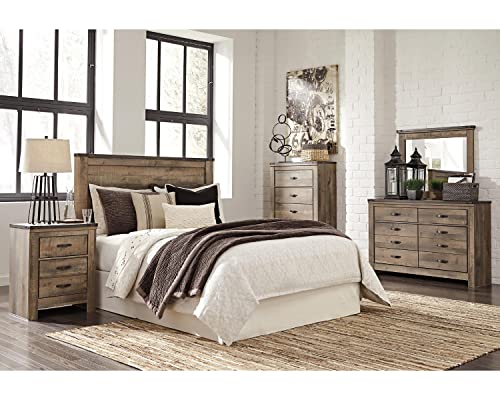 Signature Design By Ashley Trinell Rustic Panel Headboard, Queen, Warm Brown #TOP5