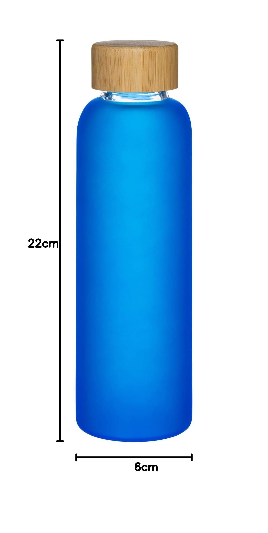 Borraccia In Vetro Blu 500ml - Mantiene Il Sapore Originale Dell'Acqua, Ideale Per Sport E Giornata - Foto 4